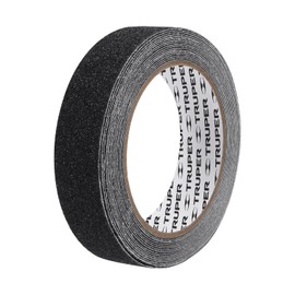 Truper CIA-15N, Rollo de 5 m de cinta antiderrapante negra 25mm con abrasivo