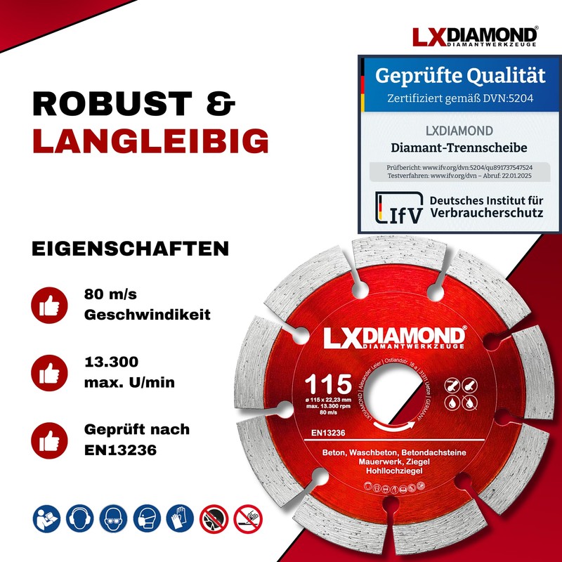 LXDIAMOND Diamond Cutting Disc 250 mm x 25.4 mm -