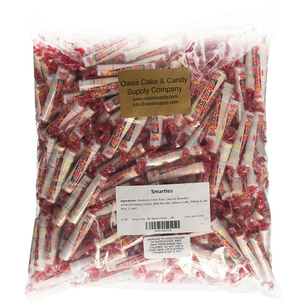 Smarties Candy Rolls, Bulk, 6 Lbs, 6 Pound