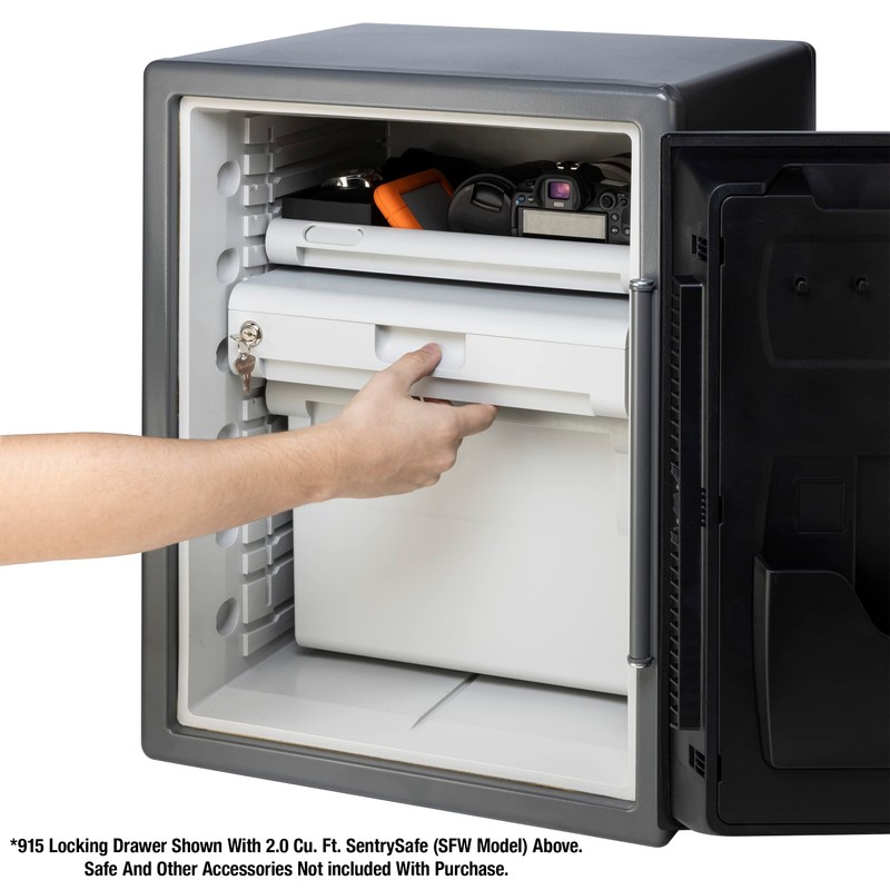 SentrySafe Plastic White Locking Drawer for SFW205 Fireproof and Waterproof