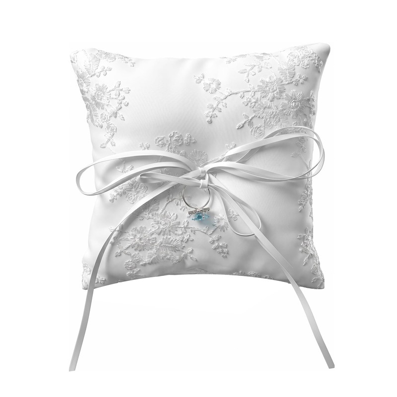 Ring Pillow, Ring Pillow for Rings Bearer Ceremony with Bowknot