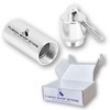 Fusion Shop Mini Keychain Pill Container - Compact Silver Key