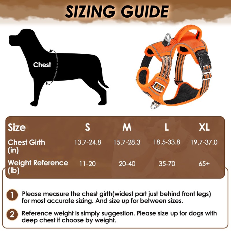 SlowTon No Pull Dog Harness, Heavy Duty No Choke Pet