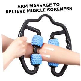 TOVINANNA Shaft Muscle Relaxer Massage Roller Handheld Leg Stick for Muscle Relief Lightweight Portable Calf Fitness Equipment Sky- Black