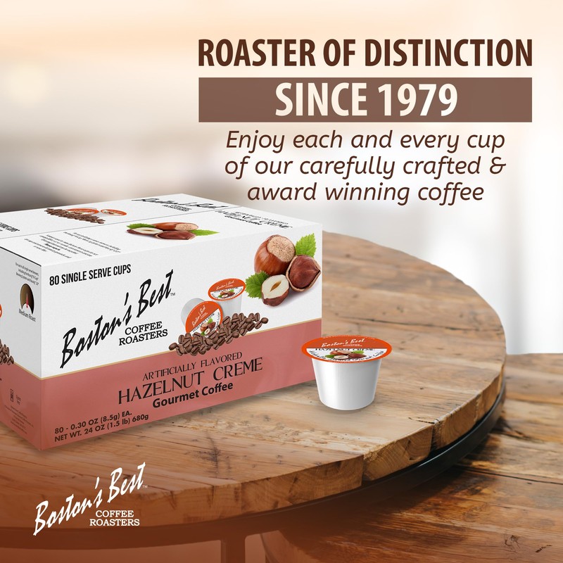 Boston’s Best - Hazelnut Creme Flavored Delicious Gourmet Coffee Compatible