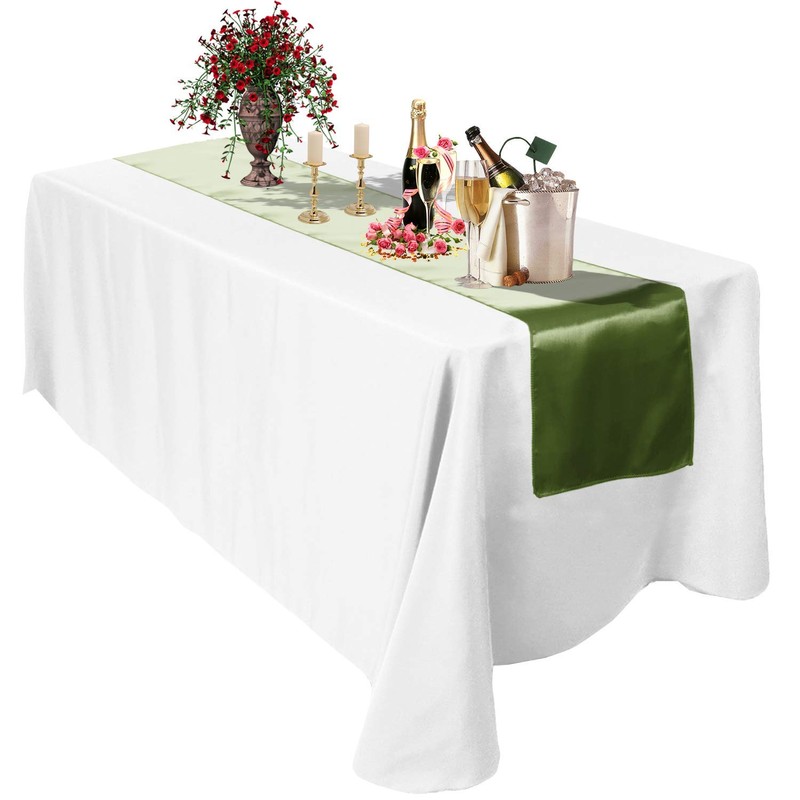 WedDecor Satin Table Runner 11x108 inch Dining Table Wedding Decorations