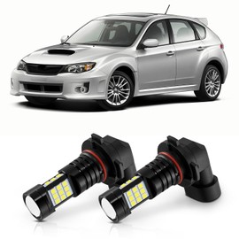 MEALAM 9006 LED Fog Lights HB4 9006LL 9006XS Bulb 6000K Xenon White 2400 Lumens Per Pair Compatible with 2008 2009 2010 2011 2012 2013 2014 Subaru WRX, Pack of 2