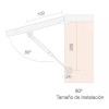 LIZOFERTAS Pistón De Gas Amortiguador Para Puertas Cocina Closet Muebles