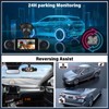 UNITOPSCI 4 Channel WiFi 1080P Dash Cam Front Rear Inside