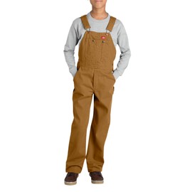 Dickies Big Boys' Duck Bib Overall, Brown Duck, X-Large (18/20)