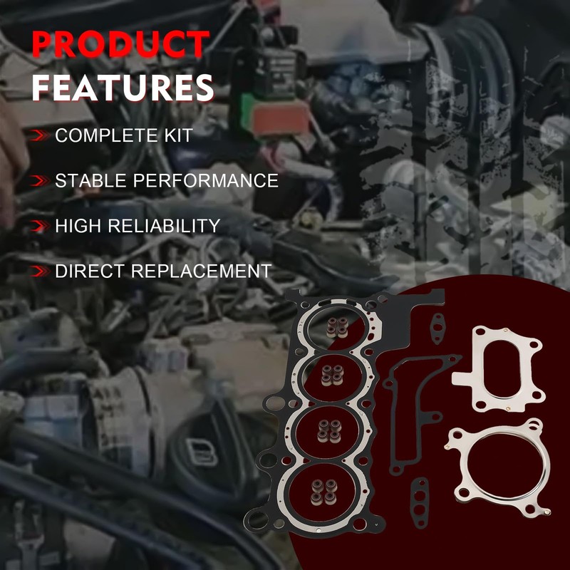 MLS Cylinder Head Gasket Set with Head Bolts Kit Compatible