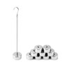 QWORK Lab Slotted Mass Set, 2 Set of Chromium-Plated Metal