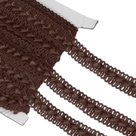 sourcing map 16 Yard Braid Trim, 0.7" Wide Braid Lace Ribbon Gimp Trim Strap for DIY Craft Sewing Accessories Costume Home Decoration, Coffee Color