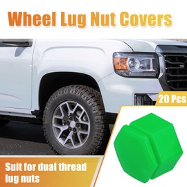 QUARKZMAN Wheel Nut Cover for Land Rover Range Rover 22 mm Green Pack of 20