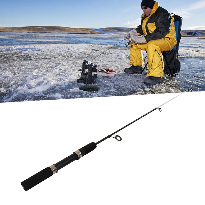 Mini Ice Fishing Rod Carbon Fiber with Ceramic Guide Ring