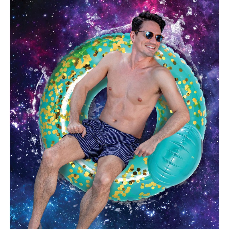 POZA Inflatable Alien Pool Float Tube - Heavy Duty Vinyl