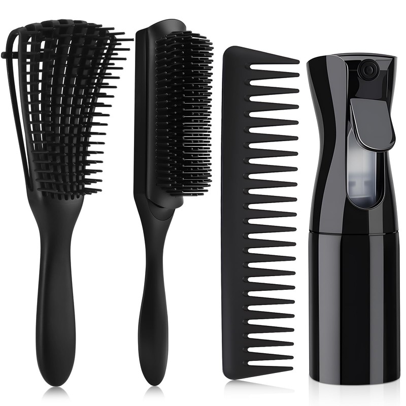 Juego de Cepillos para Desenredar el Cabello,4 Cepillos para Cabello