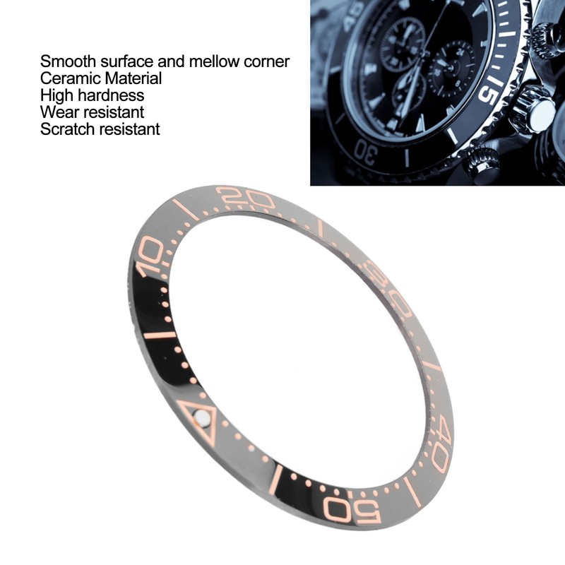 Ceramic Watch Bezel Ring Professional 38mm Watch Bezel Insert Replacement