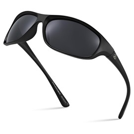 Xagger Polarized Wrap Around Sport Sunglasses for Men Women Running Driving Fishing TR90 Frame