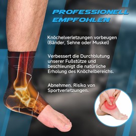 Faletony 1 Pair Ankle Brace Adjustable Ankle Bandage Foot Bandage Ankle Bandage for Men and Women for Sports Protection, Plantar Fasciitis, Relaxation Recovery (L)