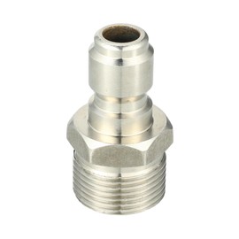 Hihaha Pressure Washer Coupler/Outer Male Washer Gun Adapter Universal for Car/Durable Stainless Steel M22 x 1.5/1 Pcs Silver Tone