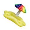 Kisangel 1Pc Inflatable Rainbow Umbrella Pool Cooler Floating Drink Tray