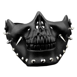 crazy hunter Men's Steampunk Skeletal Spike Half Masquerade Mask Custome Cosplay