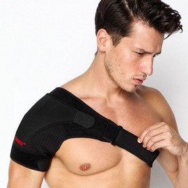 Shoulder Support Band for Exercise & Heavy Lifting (Left/Right) Black / Right
