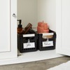 Farmlyn Creek 4-Pack Black Plastic Baskets for Organizing Bathroom, Laundry