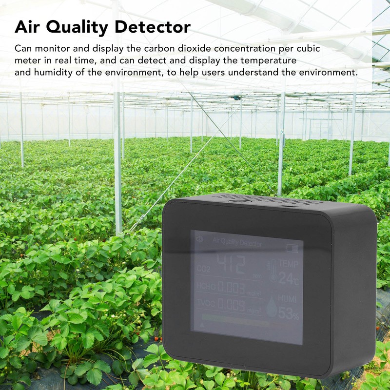 Portable Carbon Dioxide Detector USB Charging Temperature and Humidity Tester