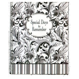 Monthly Greeting Card Keeper and Organizer Book - Special Days to Remember - Elegant Gray Design