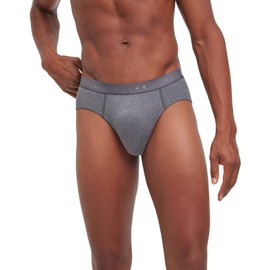 FALKE Men Daily Comfort Briefs 2-Pack, Grey (Dark Grey-Heather 3278), 3XL