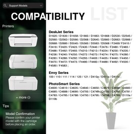 Economink 300XL Black Compatible with HP 300 XL Printer Cartridges Multipack, for DeskJet F4580 F4224 F4280 F4210 F2480 F2420 Envy 120 100 110 PhotoSmart C4780 Printer (Pack of 2)