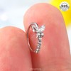 Melighting 20G Butterfly Nose Hoop Ring 925 Sterling Silver Nose