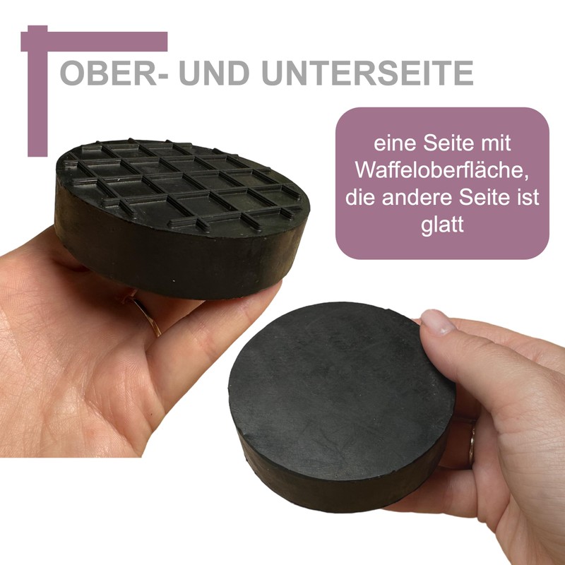 sarian Rubber Pads Various Sizes for Trolley Jacks and Lifting