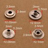 60 Sets 12.5mm Stainless Steel Snap Button Kits for Coats