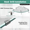 YorkHoMo Glass Shower Shelves, Glass Bathroom Corner Shelf Wall Mounted