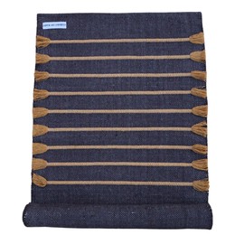 Jaipur Art & Rugs Cotton Yoga Rug - Eco-Friendly Hand-Woven Thick Mat (24”x72”x5mm) for Everyday Fitness at Home - Comfortable & Extra-Long (Grey-Pink)