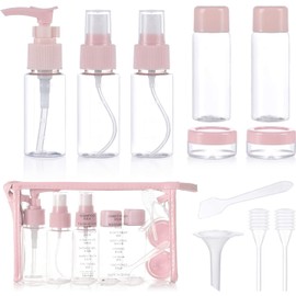 Botellas De Viaje Para cosméticos, Set De 11 Botellas De Viaje Líquidas Vacías, Juego De Viaje De Avión Para Champú, Protector Solar, Loción, Jabón, Artículos De Tocador, Acondicionadores