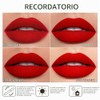 DE'MUMU- Lápiz labial negro mate para mujer, lápiz labial de