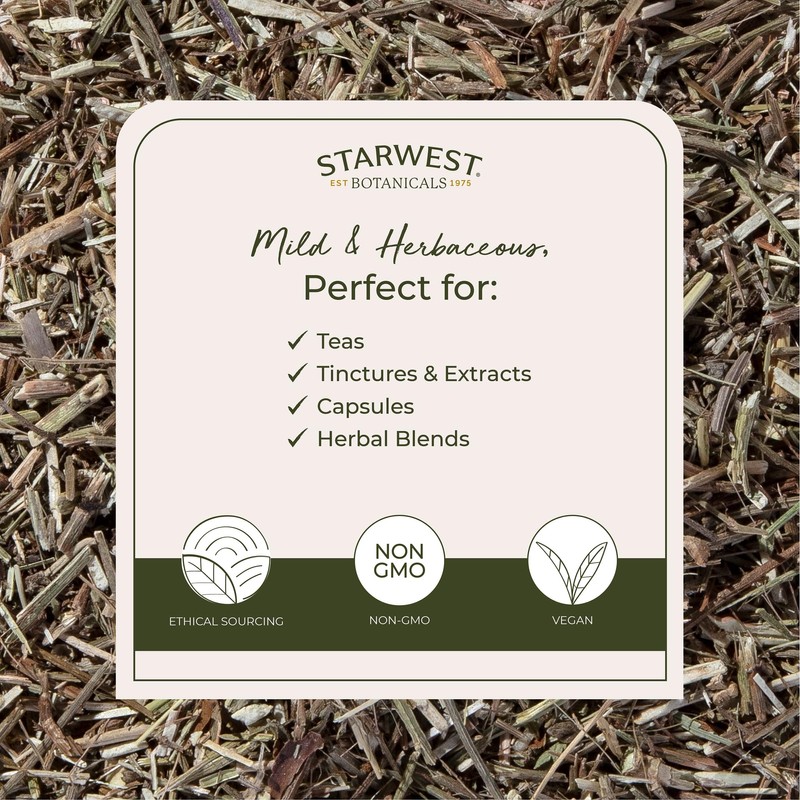 Starwest Botanicals Organic Vervain Herb - Dried Loose Leaf Herb