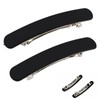 2PCS Matte Black Hair Clips Women