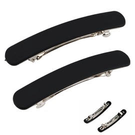 2PCS Matte Black Hair Clips Women