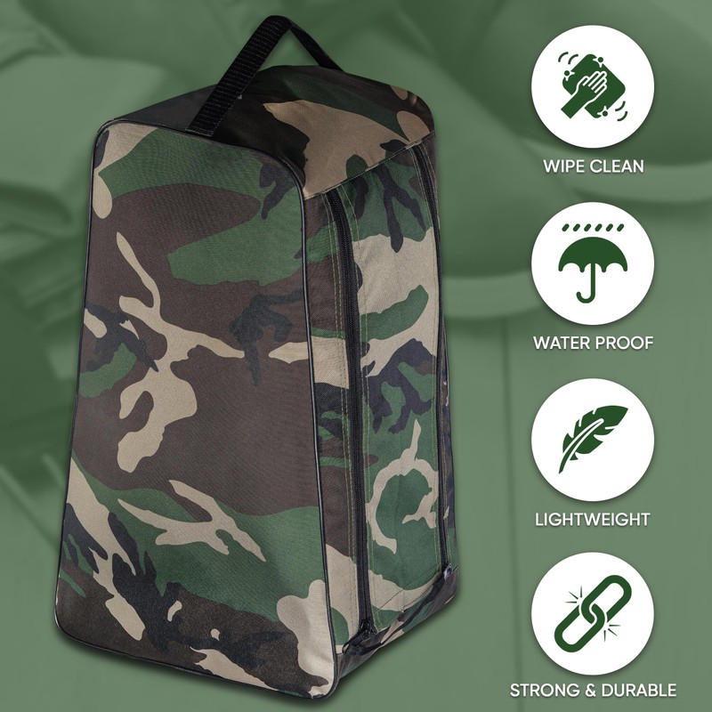 Travel Shoe Bag with Zipper Pocket Water Resistant Golf Sports