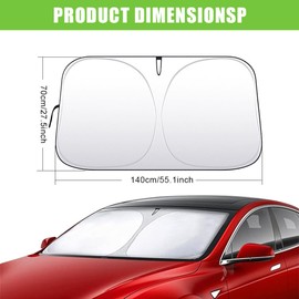 Lyxheth Car Windshield Sun Shade, Windshield Sun Blocker, Foldable Front Window Sunshade Sun Visor Protector, Universal Block UV Rays Keep Your Car Cooler Auto Accessories Fit for Cars, Truck (Small)