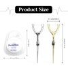 DKJEkdje 2 Set Stainless Steel Dental Floss Kit, 50m/Roll Each