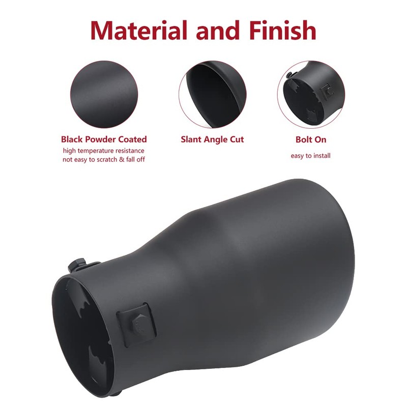 LCGP Adjustable 2.5"-3" Inlet Exhaust Tip 2.5"-3" x 4.5" x