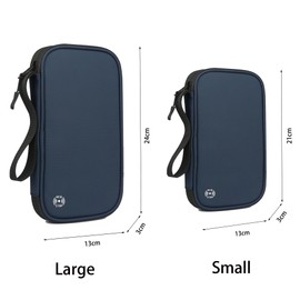 GreatRise Travel Wallet Waterproof Passport Holder Passport Bag Family Travel Organiser with RFID Blocker ID Pocket Passport Flight Ticket Holder Black Large = 23.5 x 12.5 x 2.8 cm