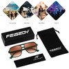 FEISEDY Retro Square Aviator Sunglasses Women Men 70s Vintage Trendy