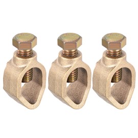 sourcing map Ground Rod Clamp Grounding Clamps 5/8" Wire Connector Great for Pipes Range Pack of 3